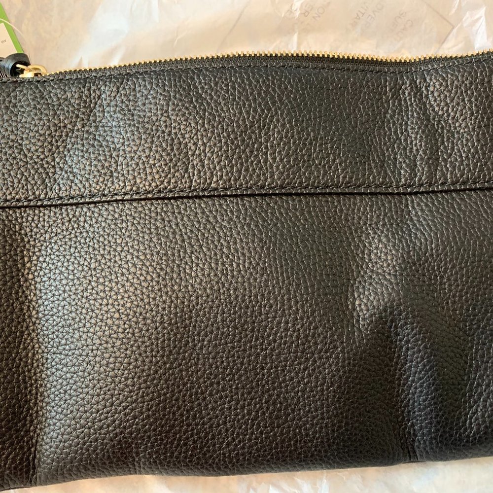 NWT Kate Spade Black Leather Clutch Purse - Picture 4 of 4
